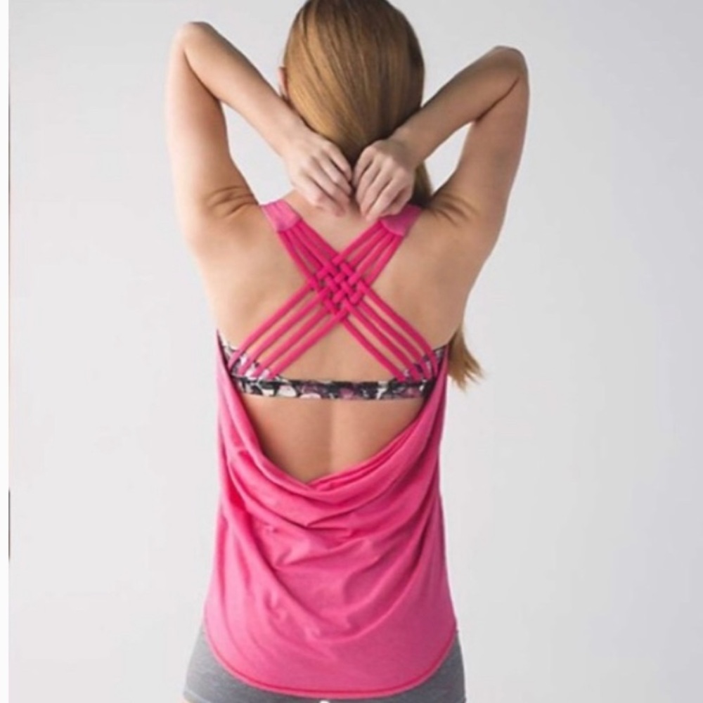 Lululemon free to be Wild tank pink like new